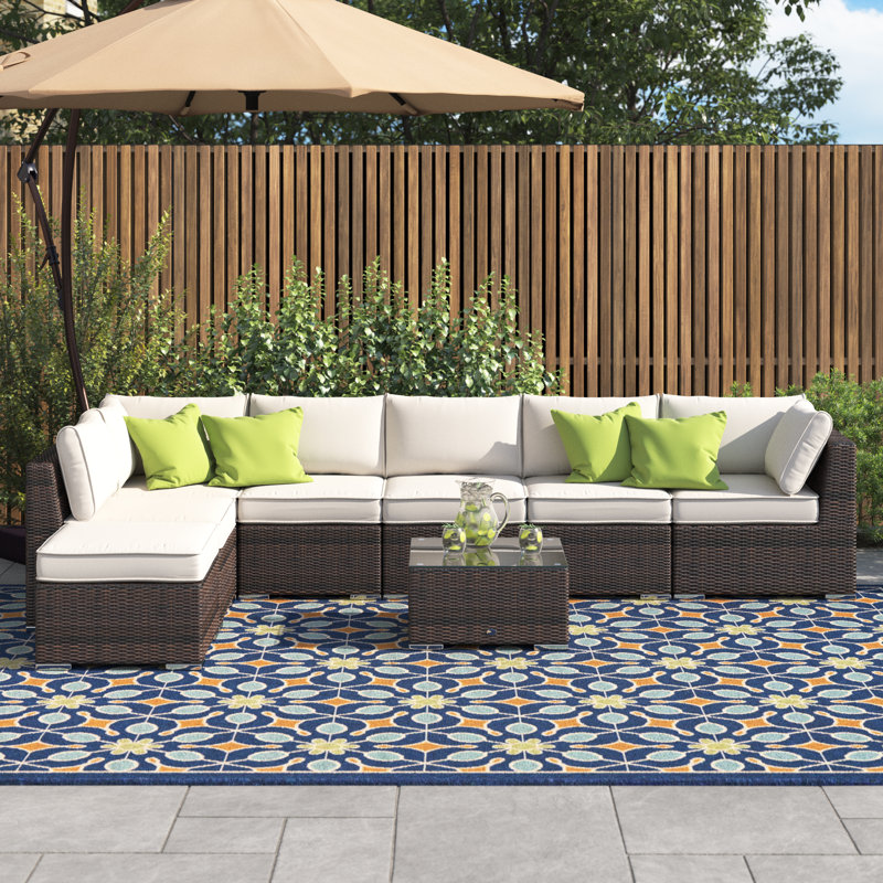 Garten Living 7-Sitzer Lounge-Set Seng aus Rattan & Bewertungen
